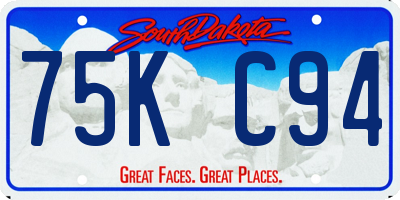 SD license plate 75KC94