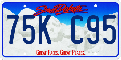 SD license plate 75KC95