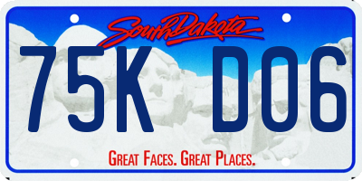 SD license plate 75KD06