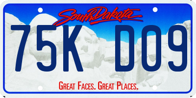SD license plate 75KD09