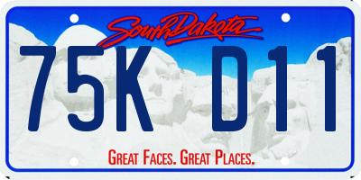 SD license plate 75KD11