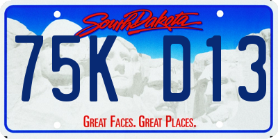 SD license plate 75KD13