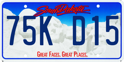 SD license plate 75KD15