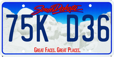 SD license plate 75KD36