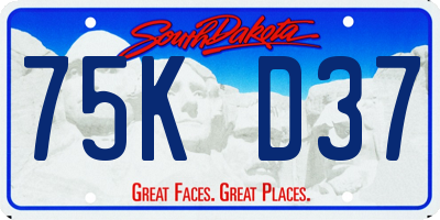 SD license plate 75KD37