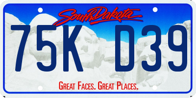 SD license plate 75KD39