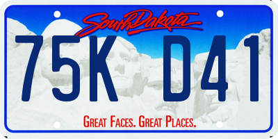 SD license plate 75KD41