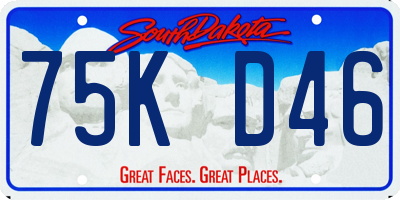 SD license plate 75KD46