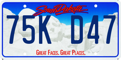 SD license plate 75KD47