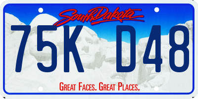 SD license plate 75KD48