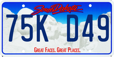 SD license plate 75KD49
