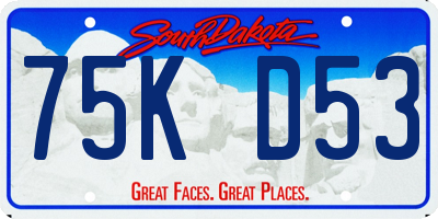 SD license plate 75KD53