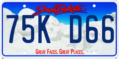 SD license plate 75KD66
