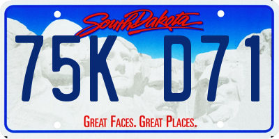 SD license plate 75KD71
