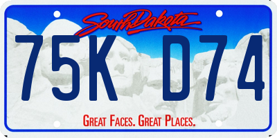 SD license plate 75KD74