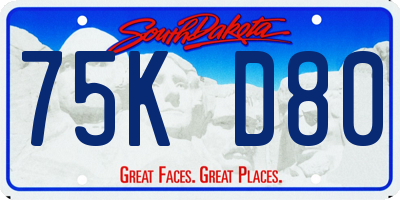 SD license plate 75KD80