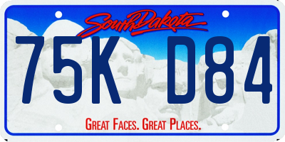 SD license plate 75KD84