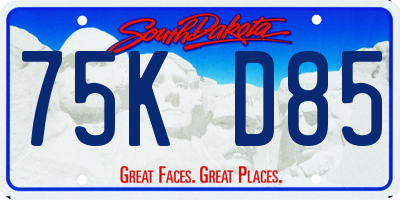 SD license plate 75KD85