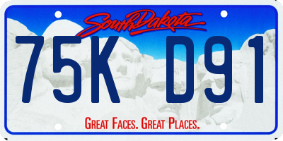 SD license plate 75KD91