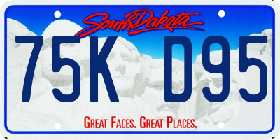 SD license plate 75KD95