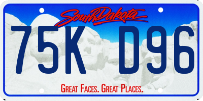 SD license plate 75KD96