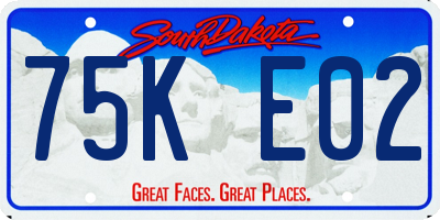 SD license plate 75KE02