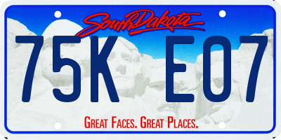 SD license plate 75KE07