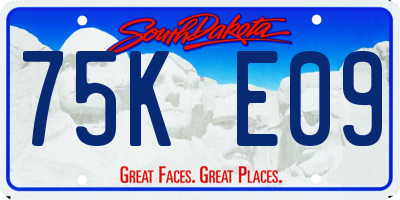 SD license plate 75KE09