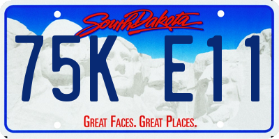 SD license plate 75KE11
