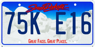 SD license plate 75KE16