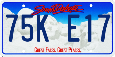 SD license plate 75KE17