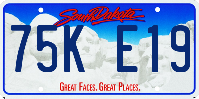 SD license plate 75KE19
