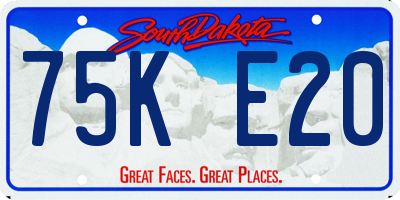 SD license plate 75KE20