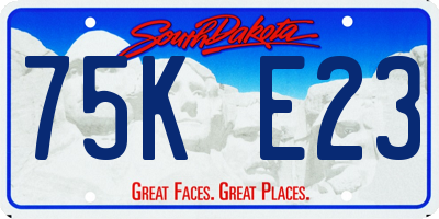 SD license plate 75KE23