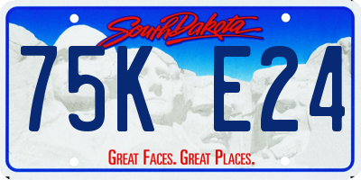 SD license plate 75KE24