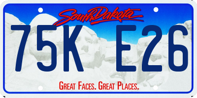 SD license plate 75KE26