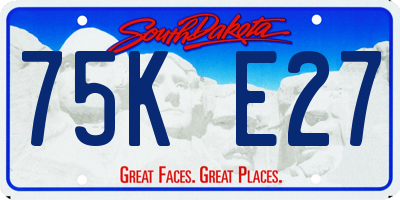 SD license plate 75KE27
