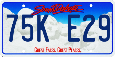 SD license plate 75KE29