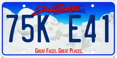 SD license plate 75KE41