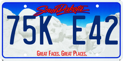 SD license plate 75KE42