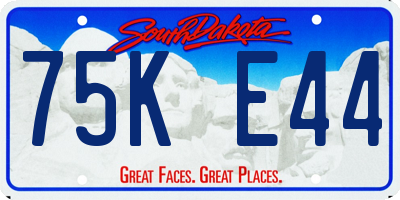 SD license plate 75KE44