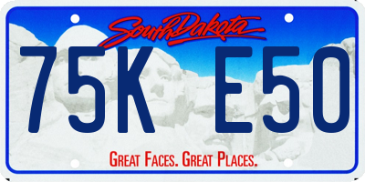 SD license plate 75KE50