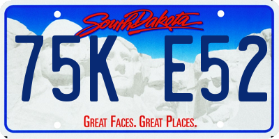 SD license plate 75KE52