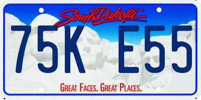SD license plate 75KE55