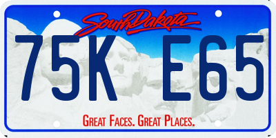 SD license plate 75KE65