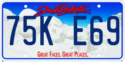SD license plate 75KE69