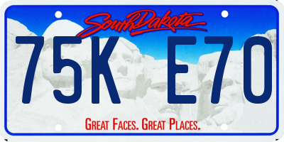 SD license plate 75KE70