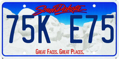 SD license plate 75KE75
