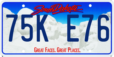 SD license plate 75KE76