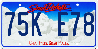 SD license plate 75KE78